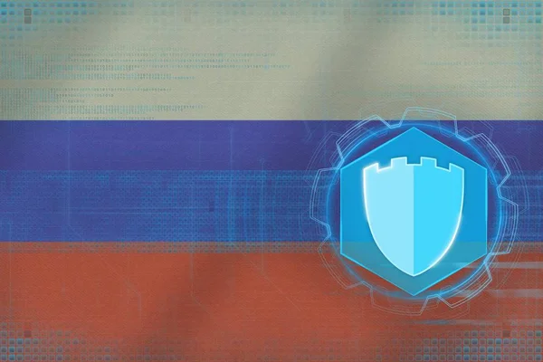 Russia internet protection. Digital defense concept.