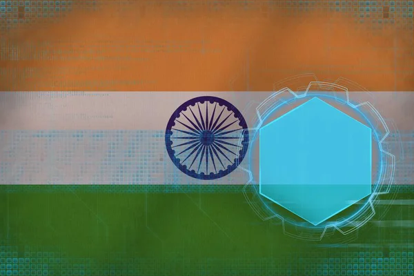 Hindistan dijital mockup. Elektronik kare kavramı.
