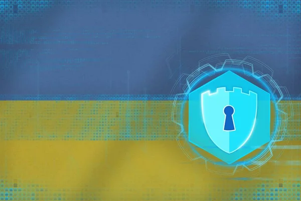 Ukraine network security. Digital protection concept.