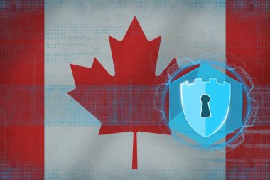 Kanada ağ güvenliği. Dijital savunma kavramı.