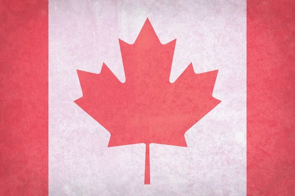 Oude Canada vlag patroon op steen — Stockfoto