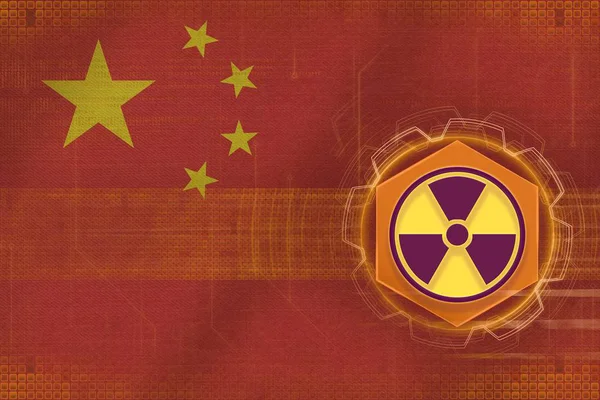 China radioactieve bedreiging. Straling gevaar concept. — Stockfoto