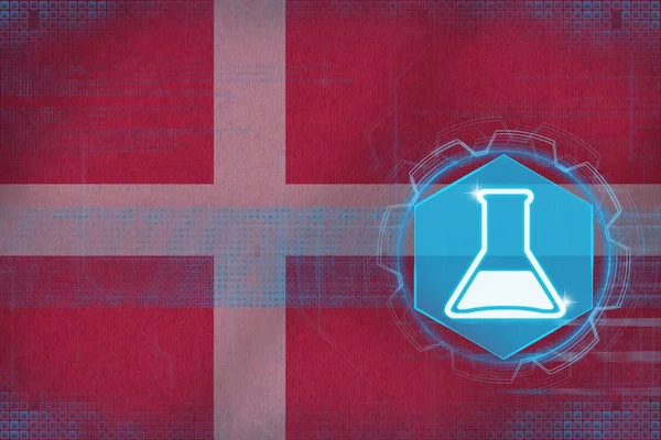 Denmark chemistry. Chemical production concept.