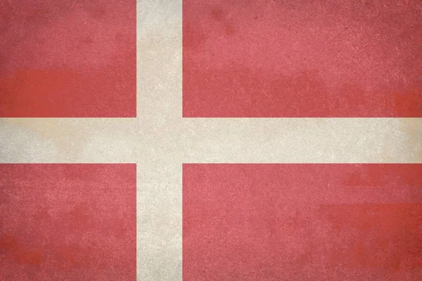 Vintage Danmark flagga mönster — Stockfoto