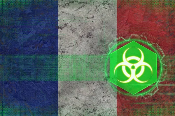 France biohazard threat. Biological danger concept.