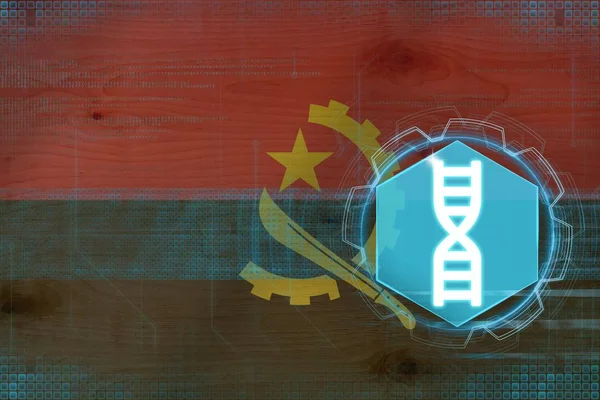 Angola engenharia genética. Conceito de ADN . — Fotografia de Stock