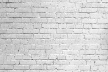 Beyaz grunge boyalı tuğla duvar