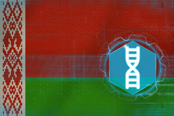 Bielorrússia engenharia genética. Conceito de ADN . — Fotografia de Stock