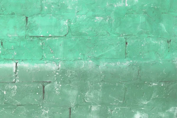 Green aged brick wall pattern
