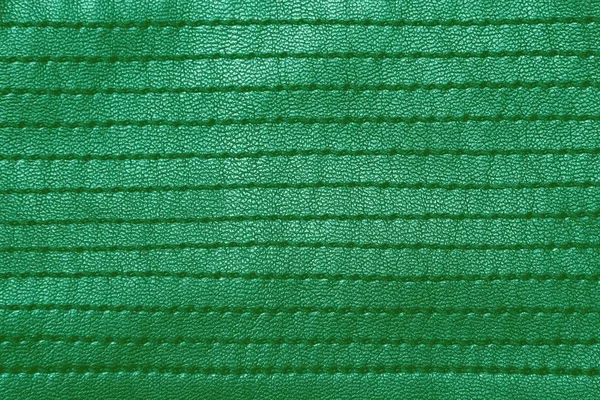 Grunge verde cucito in pelle — Foto Stock