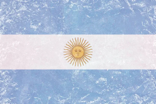 Bandera de Argentina sobre piedra — Foto de Stock