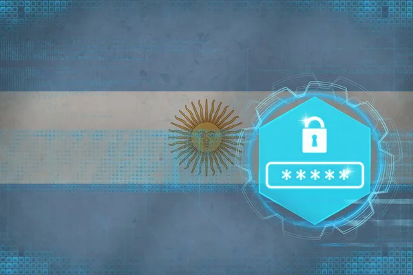 Argentina password protection. Web security concept.