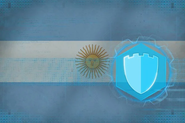 Argentína internetes védelem. Internetes védelmi koncepció. — Stock Fotó