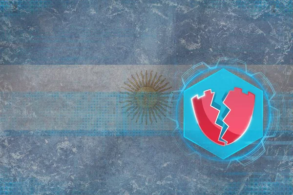 Argentina hacked, attackerade av hackare. Webben säkerhetskoncept. — Stockfoto