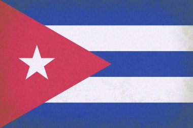 Grunge Küba bayrağı desen yün