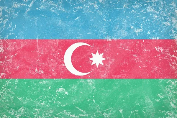 Aged Azerbaijan flag texture — Stock Photo, Image