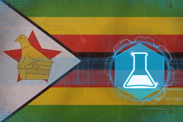 Zimbabwe chemistry. Chemical production concept.