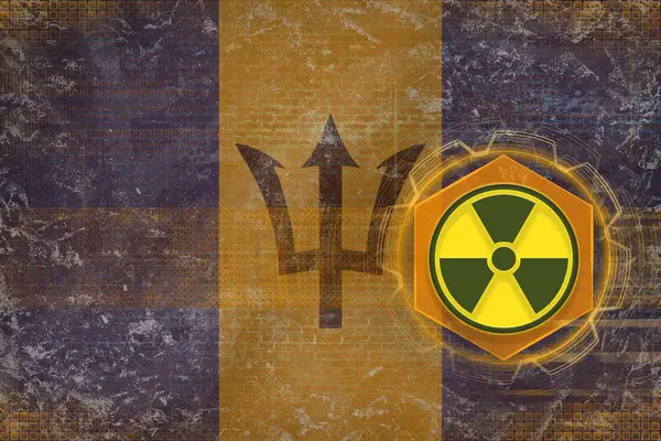 Barbados radioactive threat. Radiation danger concept.