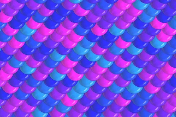 Festival azul escamas y burbujas geometría fondo de pantalla — Foto de Stock