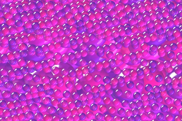 Seamless shiny pink scales, bubbles and balls geometry pattern