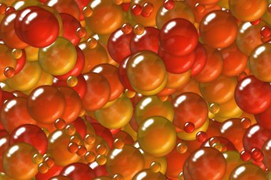 Sorunsuz parlayan ruby yuvar ve kaplama kaydırma desen bubbles