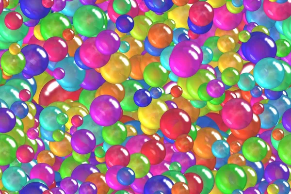 Esferas roxas coloridas sem emenda e bolhas papel de embrulho feriado — Fotografia de Stock