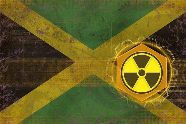 Jamaica radioactive threat. Radiation hazard concept.