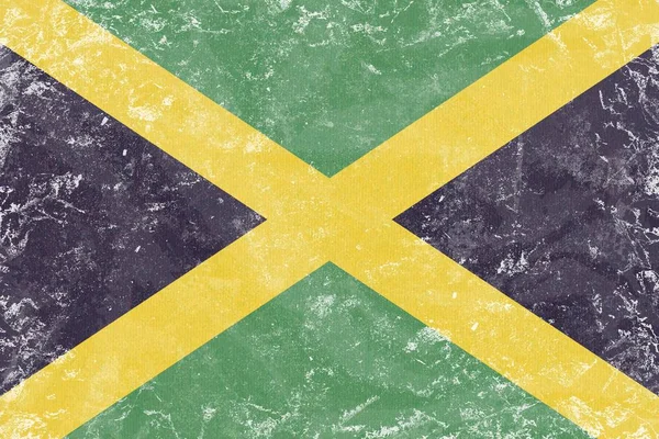 Jamaica flag background  on wool — Stock Photo, Image