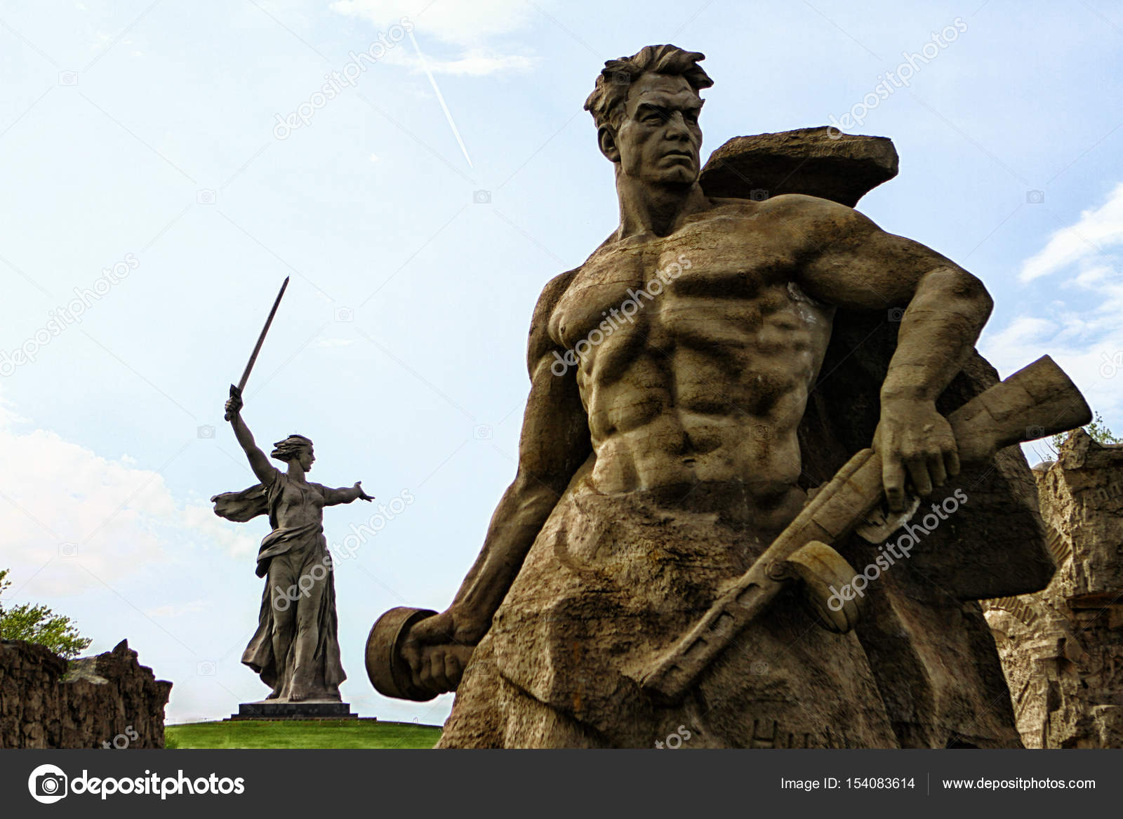 Statue USSR Russian Bust SOLDIER WWII Original Soviet STALINGRAD Volgograd EXC