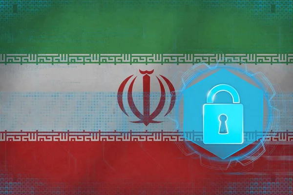 Iran network protected. Web security concept.
