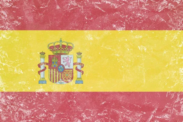 Grunge Spain flag background  on limestone — Stock Photo, Image