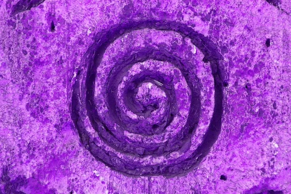 Ornement spirale vortex de vent violet sur la texture de la paroi — Photo