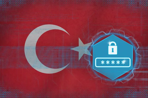 Protección Con Contraseña Turquía Concepto Defensa Informática — Foto de Stock