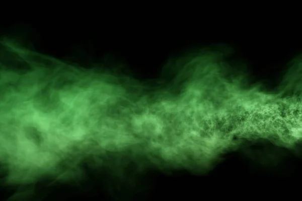Χαριτωμένο βαρύ χώρο επίπεδη γραμμή καπνού απομονώνεται σε μαύρο-3D απεικόνιση του καπνού — Φωτογραφία Αρχείου