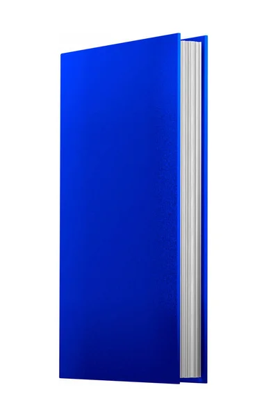Objekt 3d ilustrace - velmi detailní modrá kniha, která je uzavřena, vysokoškolský koncept izolovaný na bílém — Stock fotografie