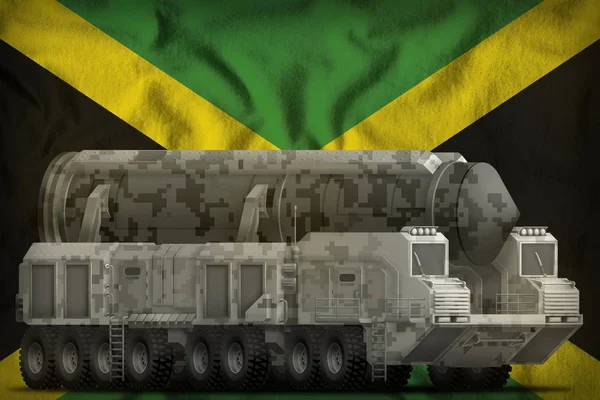 Міжконтинентальні балістичні ракети з міським камуфляжем на Ямайці. 3d Illustration — стокове фото