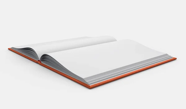 3d ilustración del objeto - libro de oro de alta resolución totalmente abierto, concepto de conocimiento aislado sobre fondo blanco — Foto de Stock