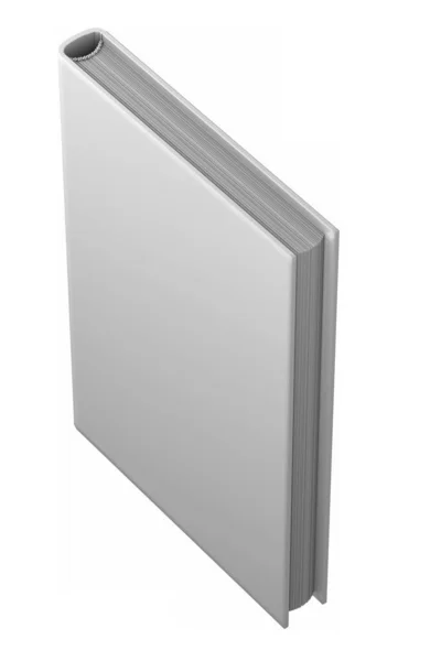 Cute very high resolution grey book that is closed, knowledge concept isolated on white, object 3d illustration — ストック写真