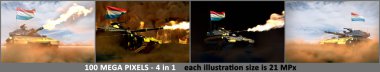 Lüksemburg bayrağı - Lüksemburg ordusu konsepti, askeri 3d İllüstrasyon