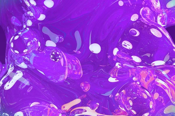 Jabón de enfoque suave creativo burbujas brillantes o fondo de gradiente abstracto líquido Ilustración 3D plantilla de diseño de fondo —  Fotos de Stock