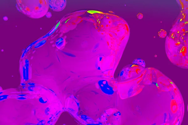 Jabón limo brillante de fondo de gradiente abstracto líquido Ilustración 3D - plantilla de diseño de fondo de enfoque suave —  Fotos de Stock