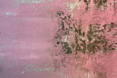 pink large holes on weathered plaster texture - beautiful abstract photo background