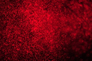 kırmızı bir sürü uçan parlak ışık desen bokeh - oldukça soyut fotoğraf arkaplanı