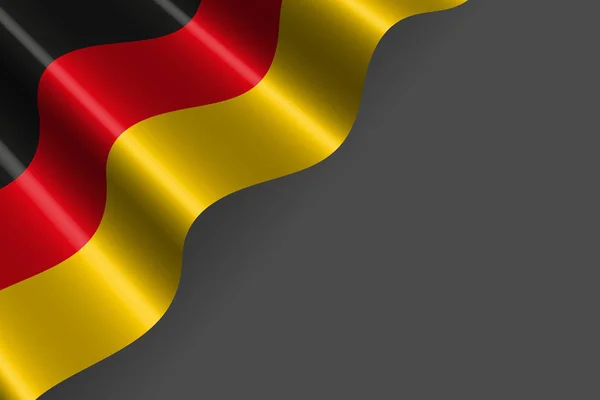 Flaga Niemiec Odizolowana Szarym Tle Ilustracja Wektora Dzień Flagi Lub — Wektor stockowy