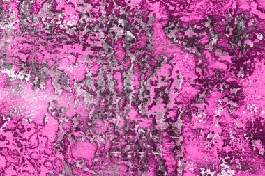 yıpranmış boya dokusunda büyük pembe hasarlar - harika soyut fotoğraf arkaplanı
