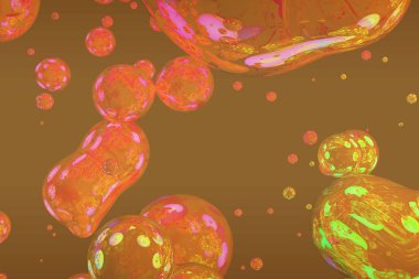 Sabun köpüklü kabarcıklar soyut gradyan doku veya arkaplan 3d resim - yumuşak odak arkaplan tasarımı şablonu