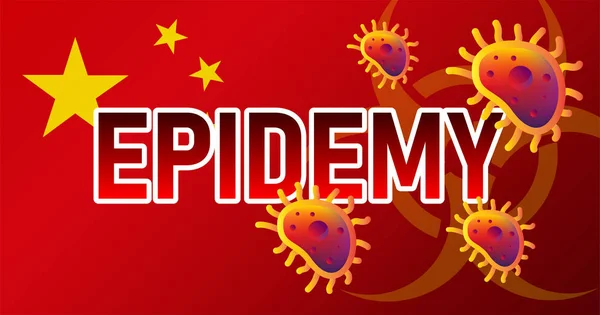 Virus attack on China - viruses or bacteria threat, medical industry concept