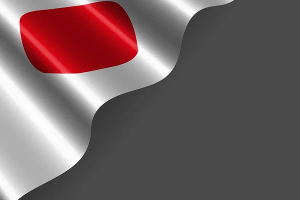 灰色の背景に日本の国旗 旗のためのベクトル図や旗の赤 白の色の独立の日 — ストックベクタ