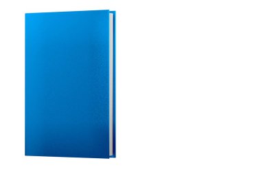 Nesnenin 3d gösterimi - çok yüksek çözünürlüklü kapalı mavi kitap, bilgi kavramı beyaz üzerine izole