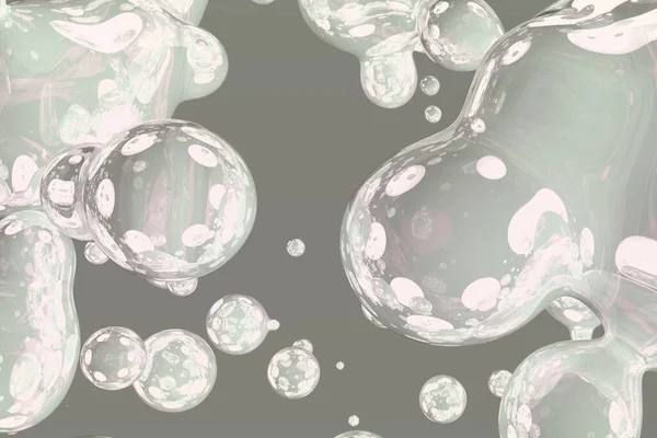 Kreative Soft-Fokus Seifenblasen glänzend abstrakt Farbverlauf Hintergrund 3D-Illustration - Hintergrund-Design-Vorlage — Stockfoto